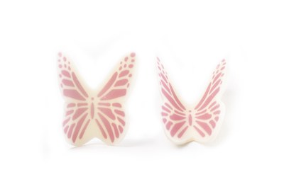 Butterfly white pink