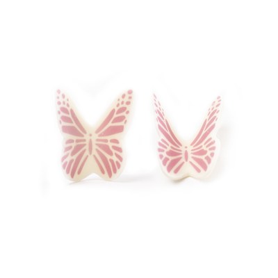 Butterfly white pink