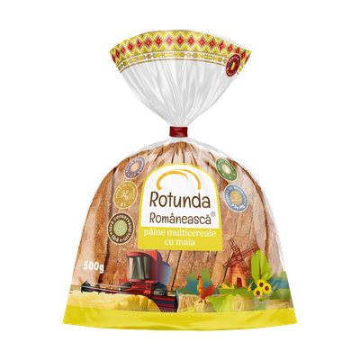 Rotunda Romaneasca - paine multicereale cu maia, feliata
