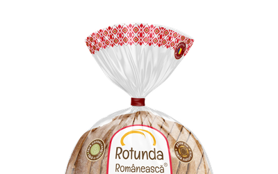 Rotunda Românească - pâine albă rustică cu maia, feliată