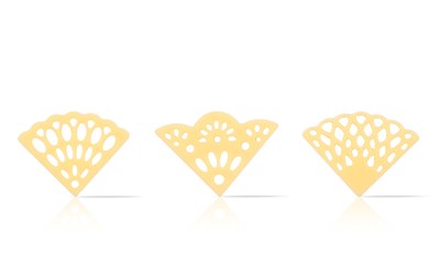 Lace fan mini white assortment