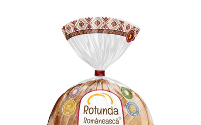 Rotunda Românească, pâine  cu semințe și maia, feliată
