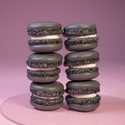 Charcoal Macarons